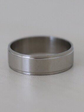 D3 7mm Men/Women Fashion Wedding Band Ring Stainless